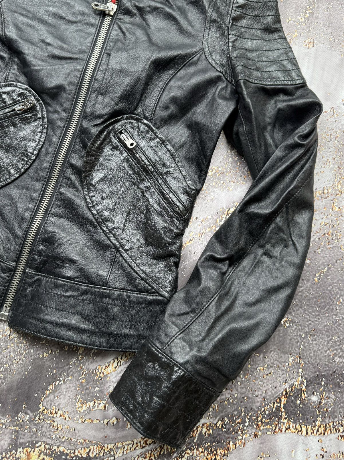 Genuine Leather Miss Sixty Vintage Leather Biker Jacket Size S / US 4 / IT 40 - 3 Thumbnail