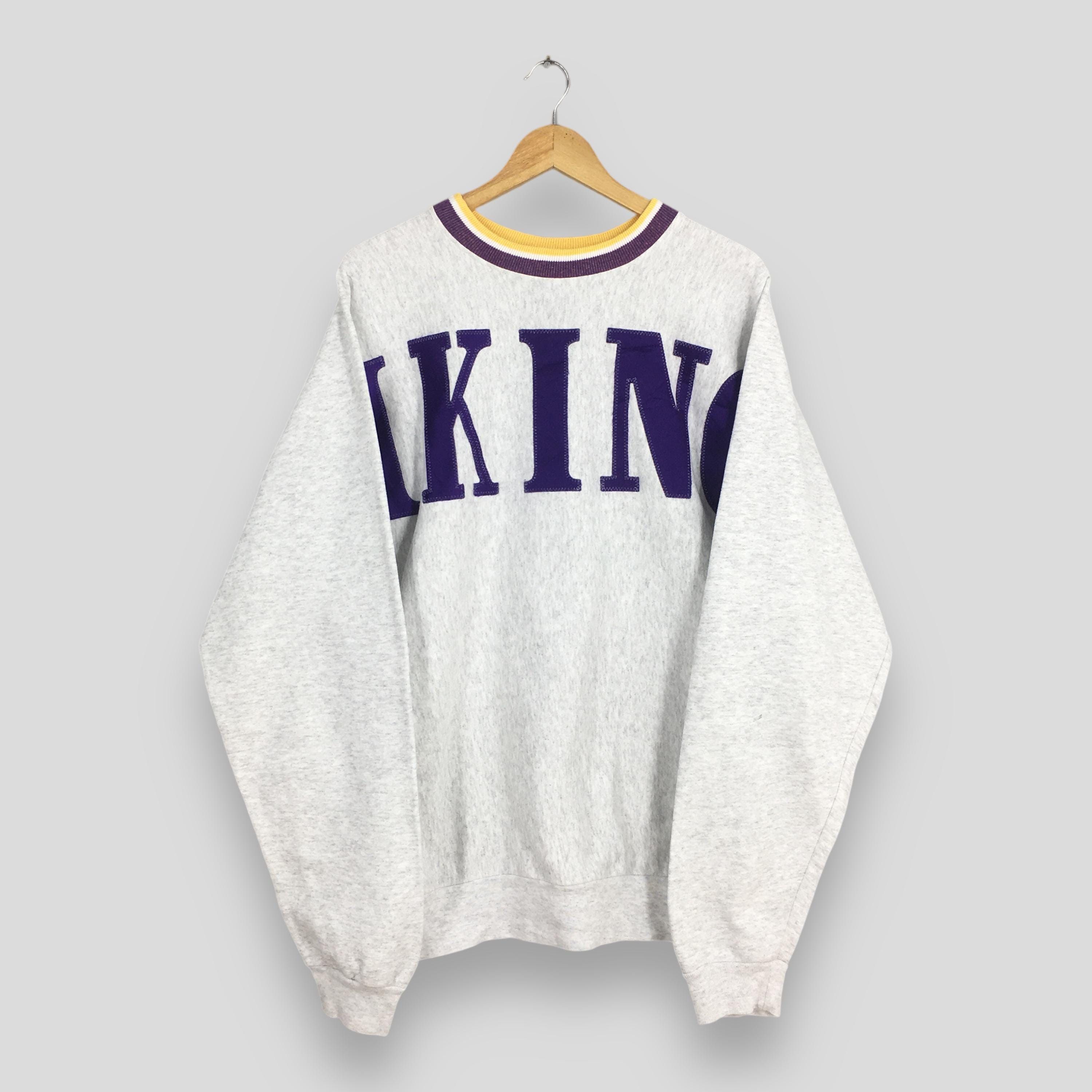 NFL Vintage 90s Minnesota Vikings NFL Sweatshirt 2XLarge Size US XXL / EU 58 / 5 - 1 Thumbnail