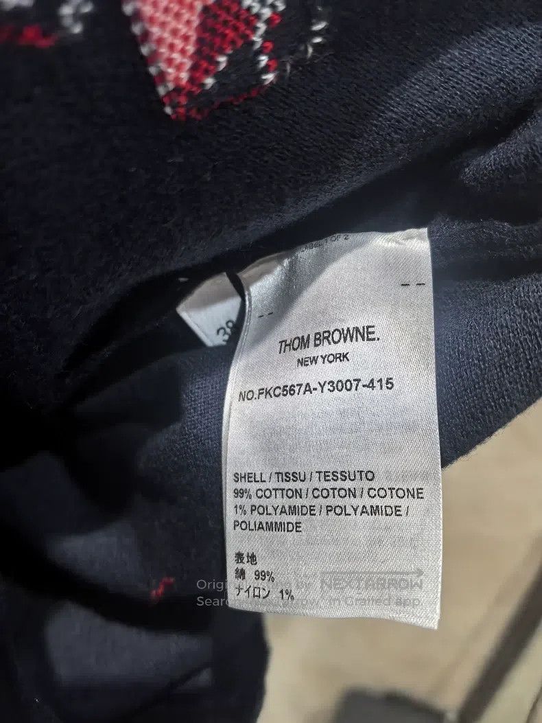 Thom Browne Thom Browne Navy lobster patterned knit short-sleeve cardi Size XS / US 0-2 / IT 36-38 - 4 Thumbnail