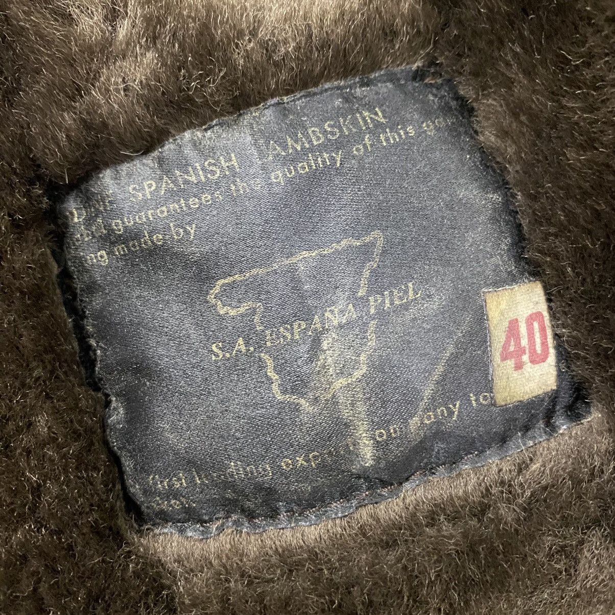 Genuine Leather Vintage 70s Sherling coat ship skin Size S / US 4 / IT 40 - 8 Thumbnail