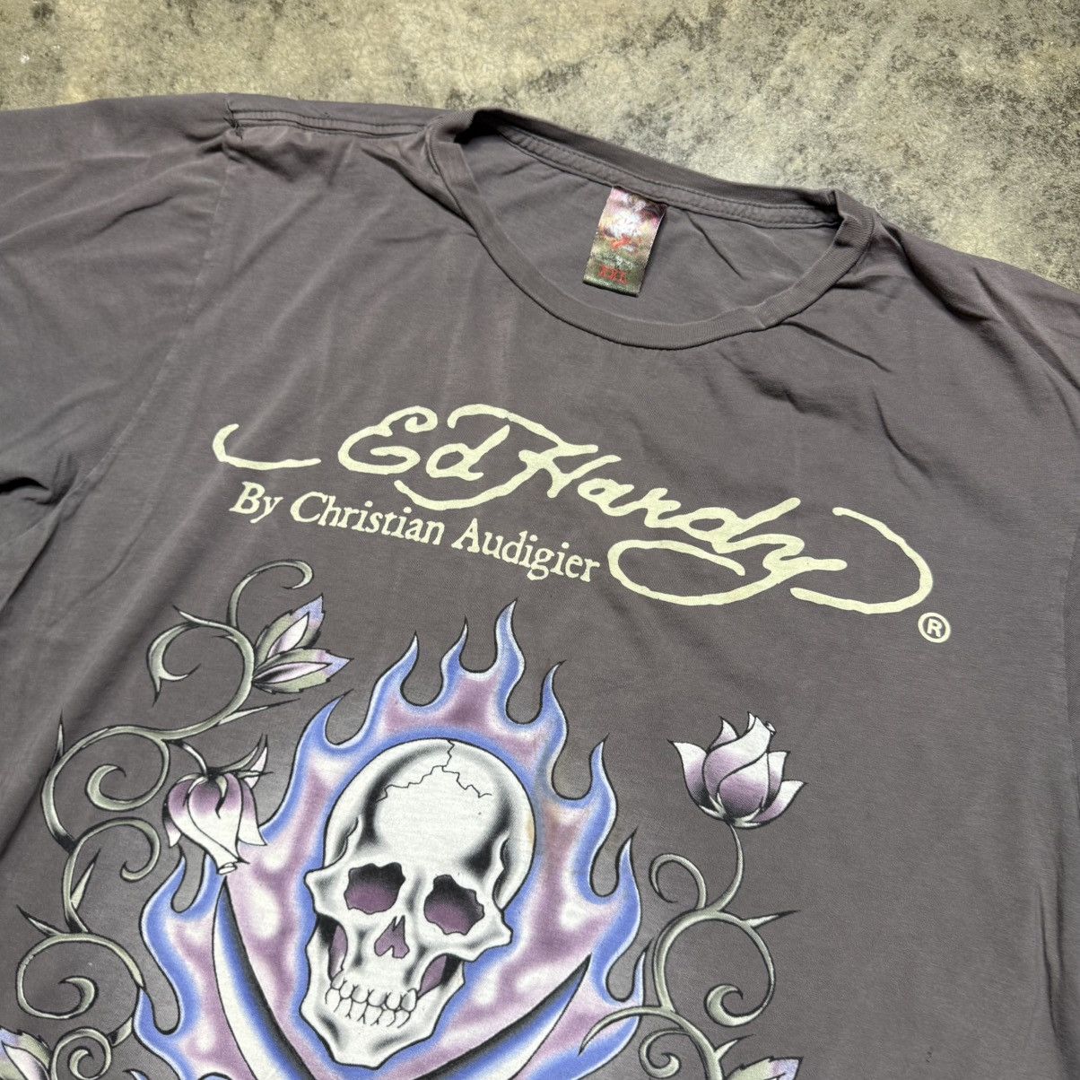 Ed Hardy vintage y2k edhardy baggy skull sword tshirt Size US XXL / EU 58 / 5 - 4 Thumbnail