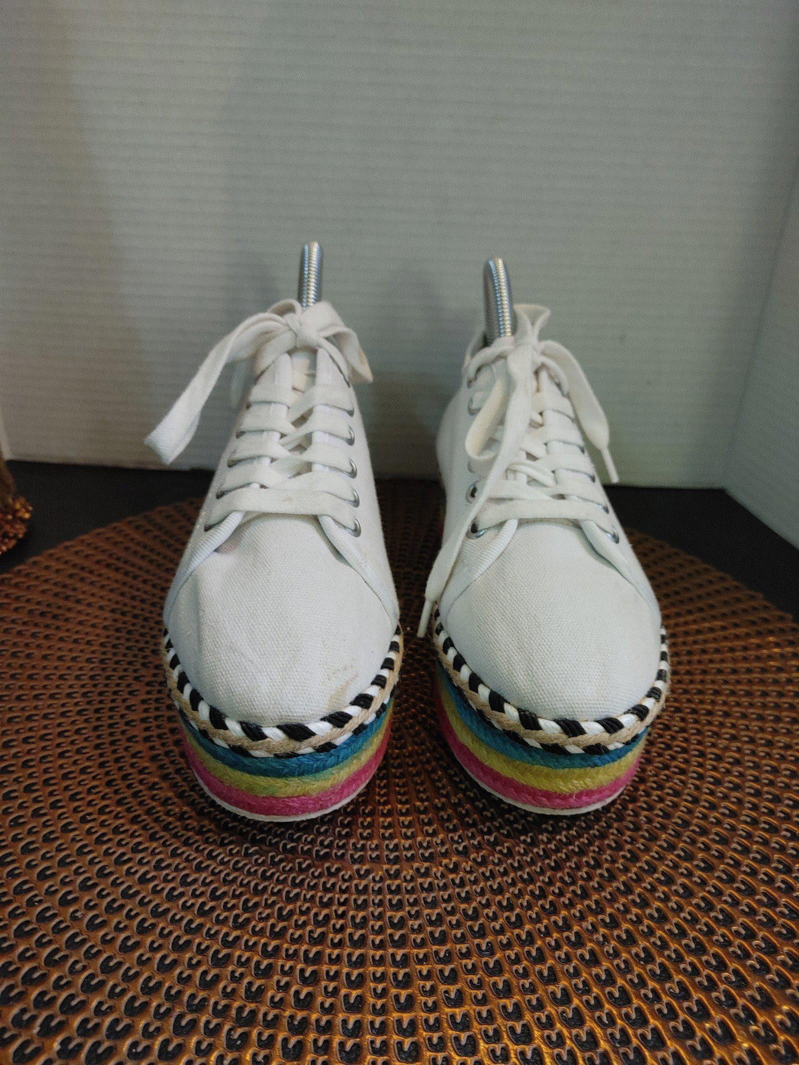 Designer Betsey Johnson Arbor Rainbow Platform Sneakers Size 7.5M Size US 7.5 / IT 37.5 - 2 Thumbnail