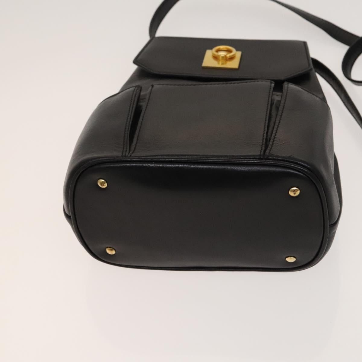 Celine CELINE Shoulder Bag Leather Black Gold Size ONE SIZE - 9 Thumbnail
