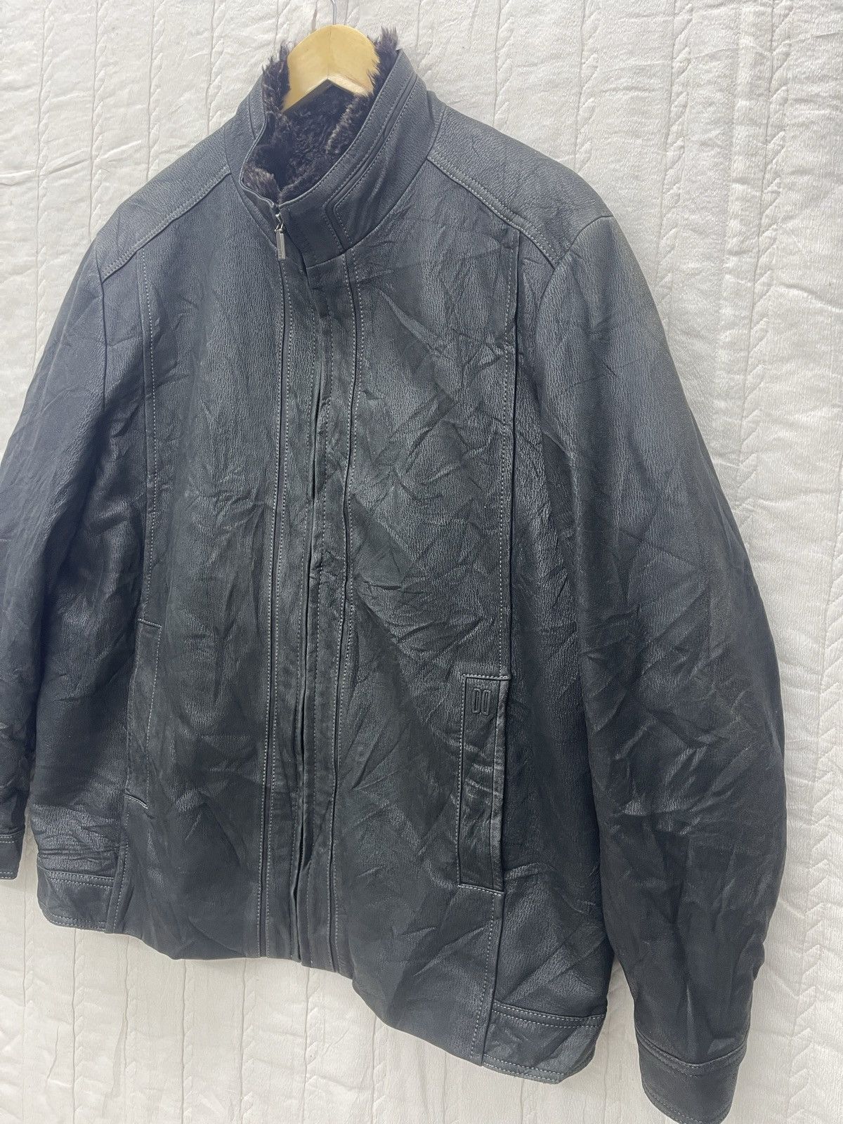DAKS × Vintage STEALS💥DAKS GOLF RABBIT SHEARLING LEATHER JACKET Size US L / EU 52-54 / 3 - 2 Thumbnail