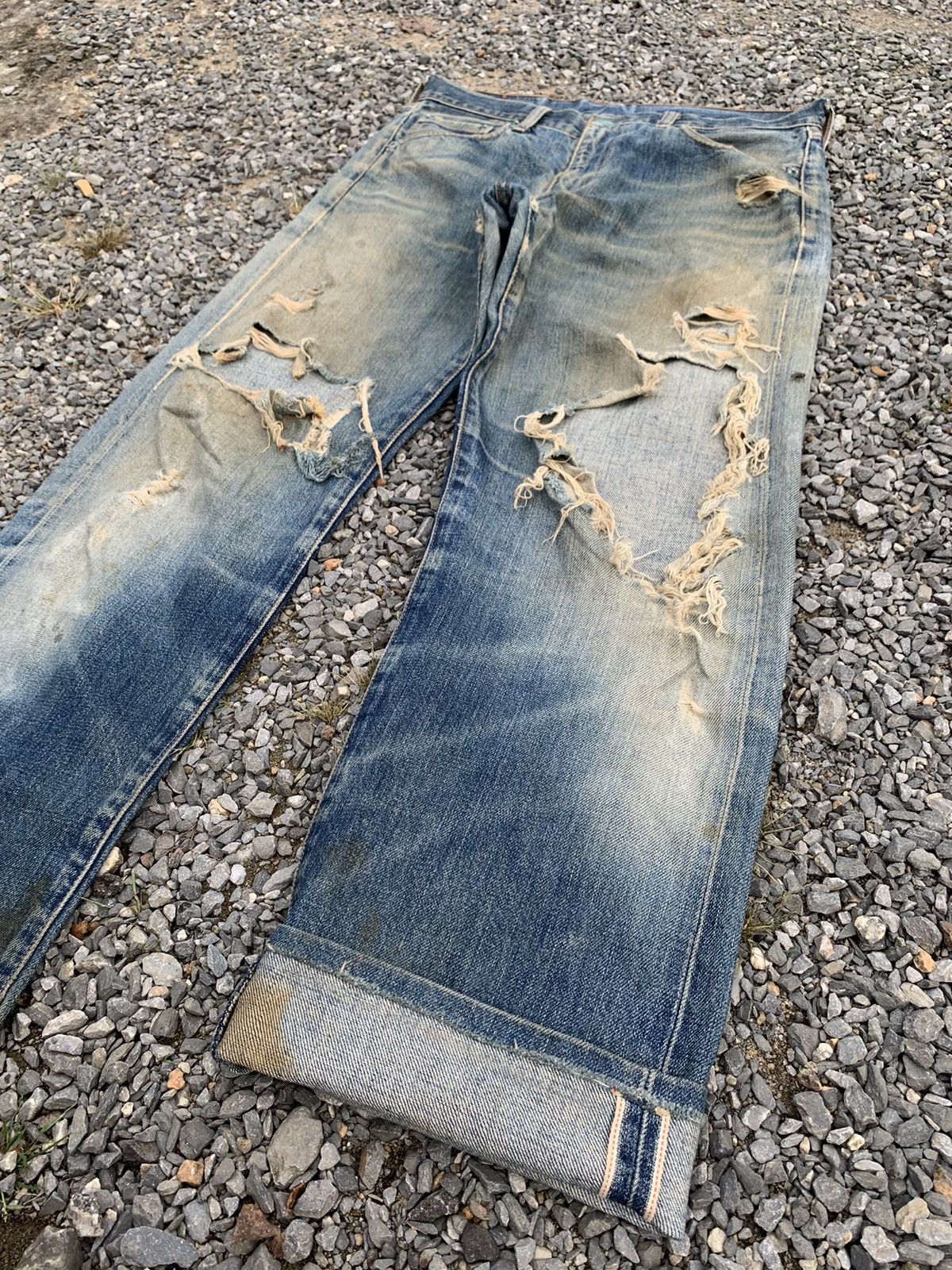 Levi's VINTAGE LEVI’S BIG E 502 J22 SELVEDGE RUSTY DISTRESSED DENIM Size US 31 - 5 Thumbnail