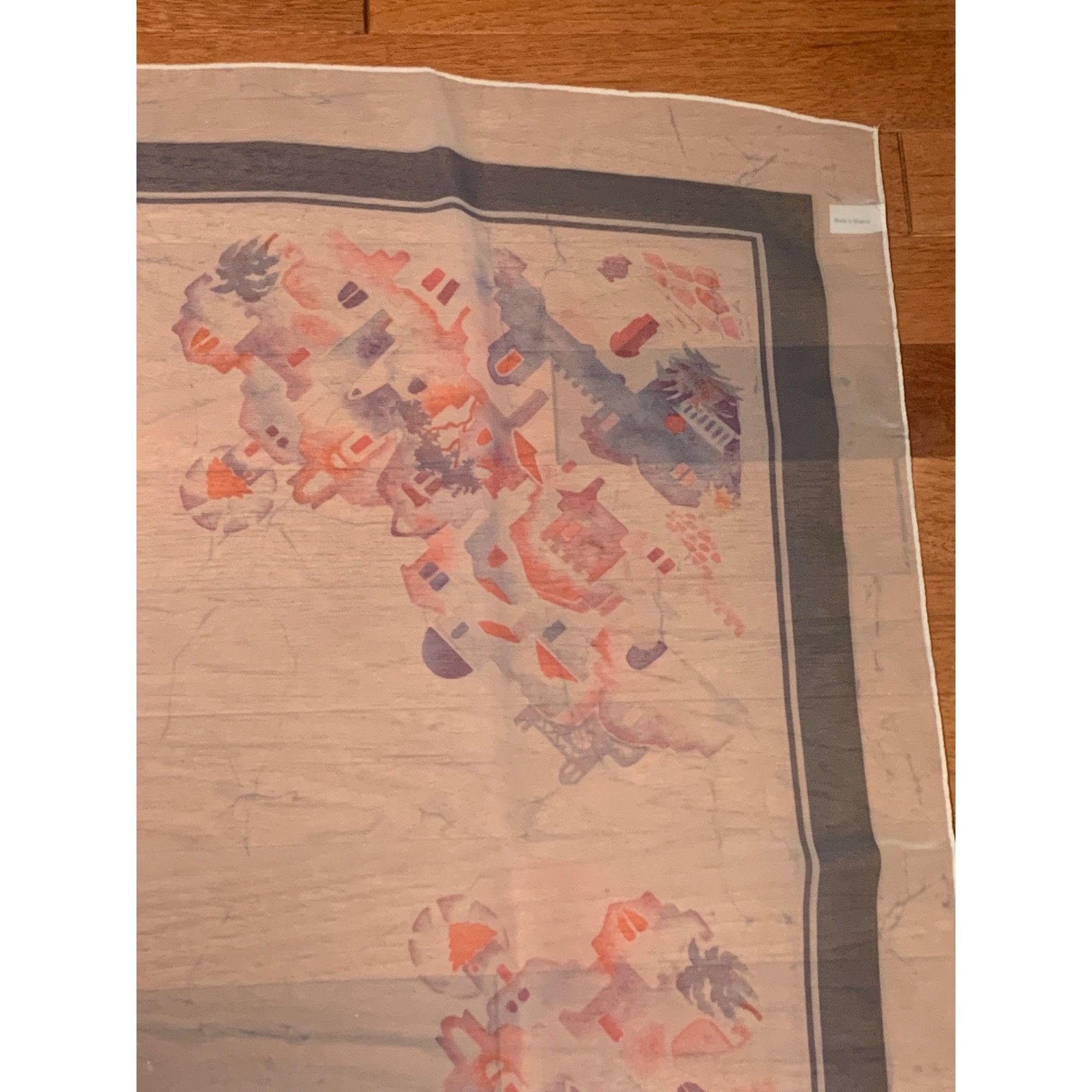 Vintage Vintage Itadi Abstract Print Sheer Scarf 29" x 29" Size ONE SIZE - 4 Thumbnail