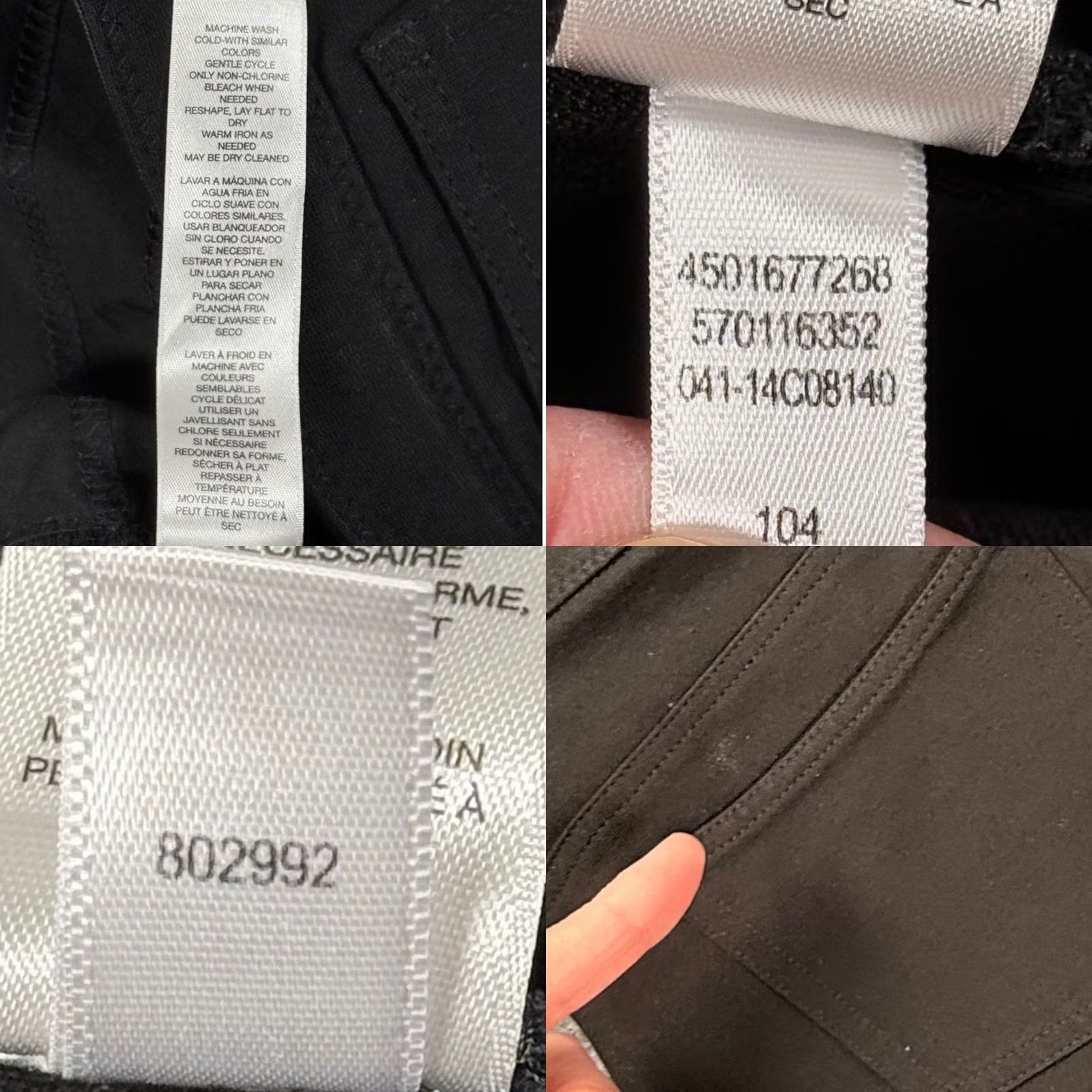 Vintage Chico's SO SLIMMING Black Pants Straight Leg 32x27 Regular Womens Mid Rise Tapered Pocket Stretch Easy Care 6 0.5 Size 28" / US 6 / IT 42 - 8 Thumbnail