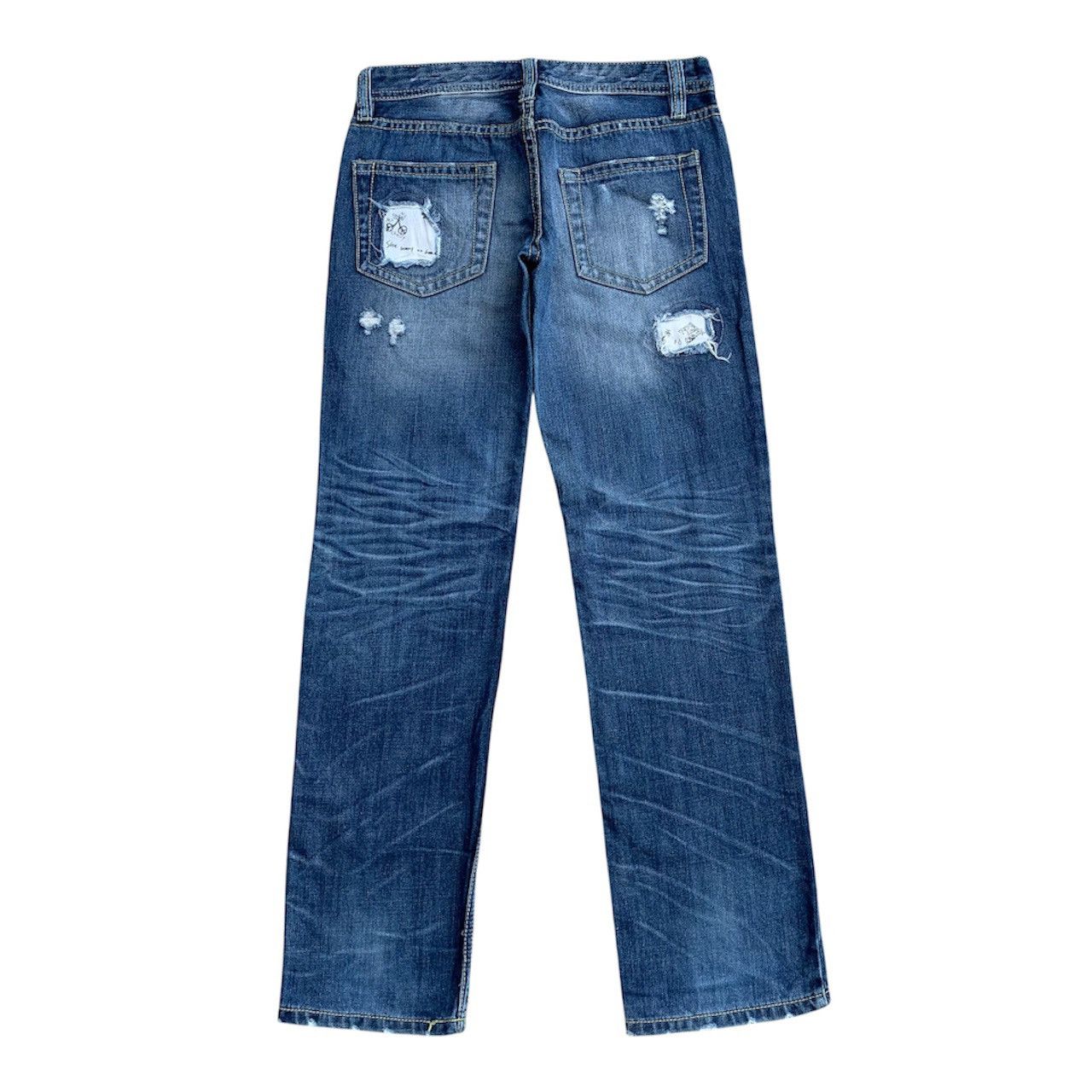 Japanese Brand Vintage Y2K Japan Ripped Distressed Denim Jeans W30 Size US 30 / EU 46 - 2 Thumbnail