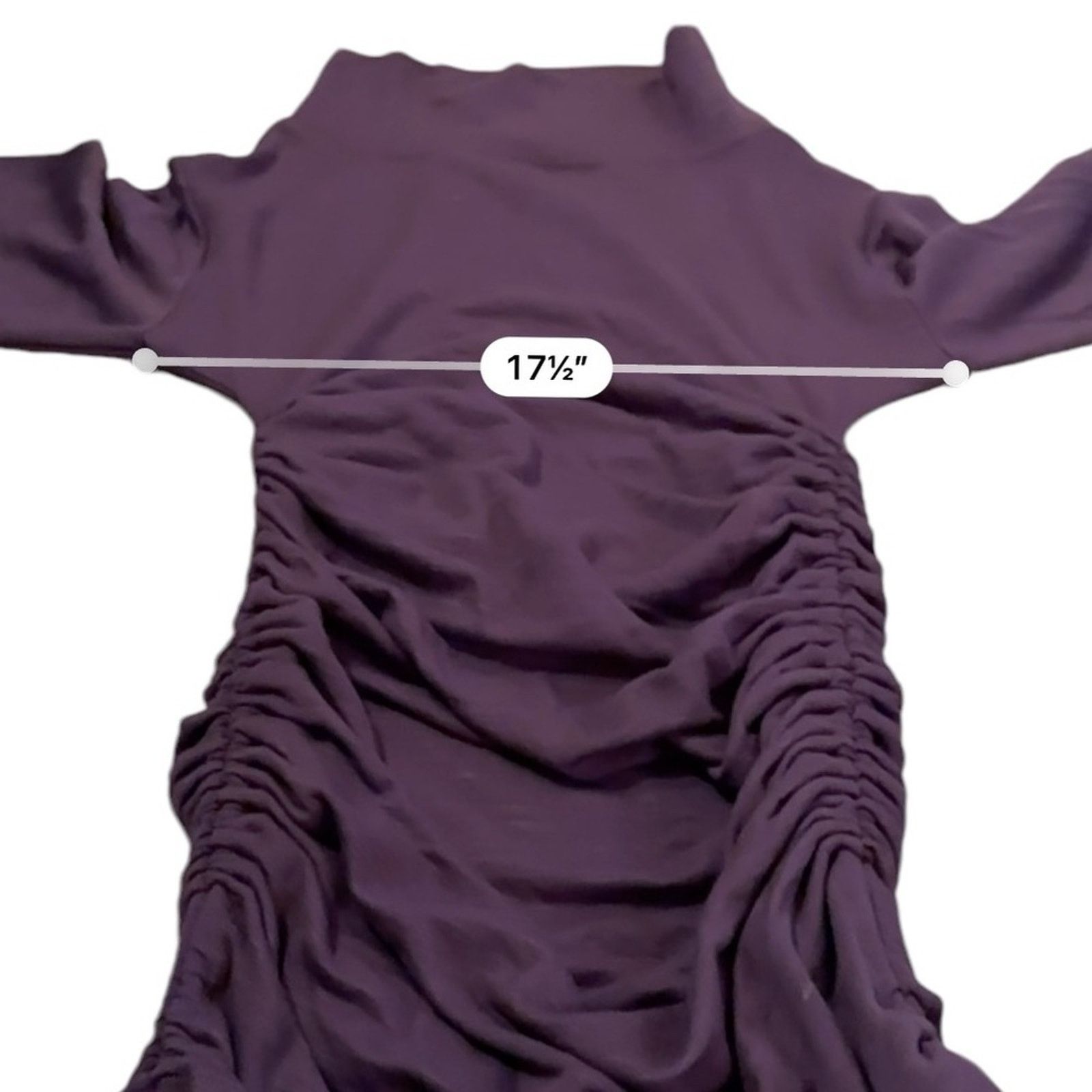 Anthropologie Anthropologie Daily Practice Purple Ruched Mini Dress Sz XS Size XS / US 0-2 / IT 36-38 - 12 Thumbnail