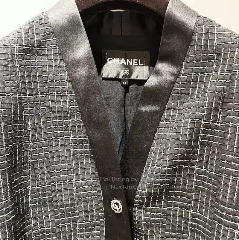 Chanel Chanel Black Cotton Blend Long Sleeve Cardigan . Size M / US 6-8 / IT 42-44 - 3 Thumbnail