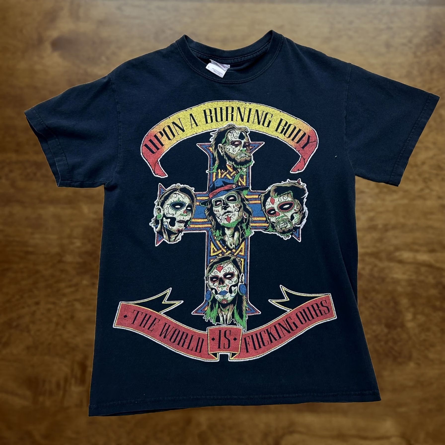 Gildan Upon A Burning Body Shirt Mens Small Black Gildan Metal Skull Band Tee Size US S / EU 44-46 / 1 - 1 Thumbnail