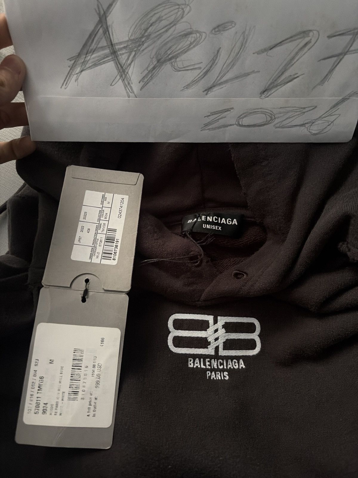 Balenciaga BB PARIS ICON HOODIE S23 Size US M / EU 48-50 / 2 - 7 Thumbnail
