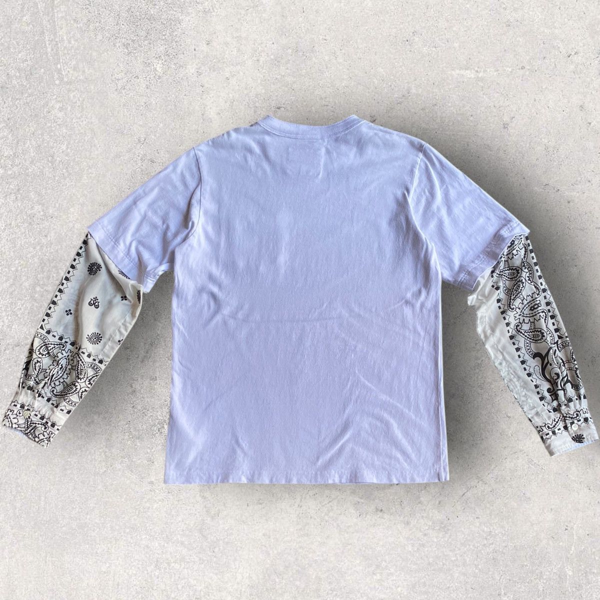 Sacai SS21 Paisley Sleeve Oversize T Shirt Size US S / EU 44-46 / 1 - 4 Thumbnail