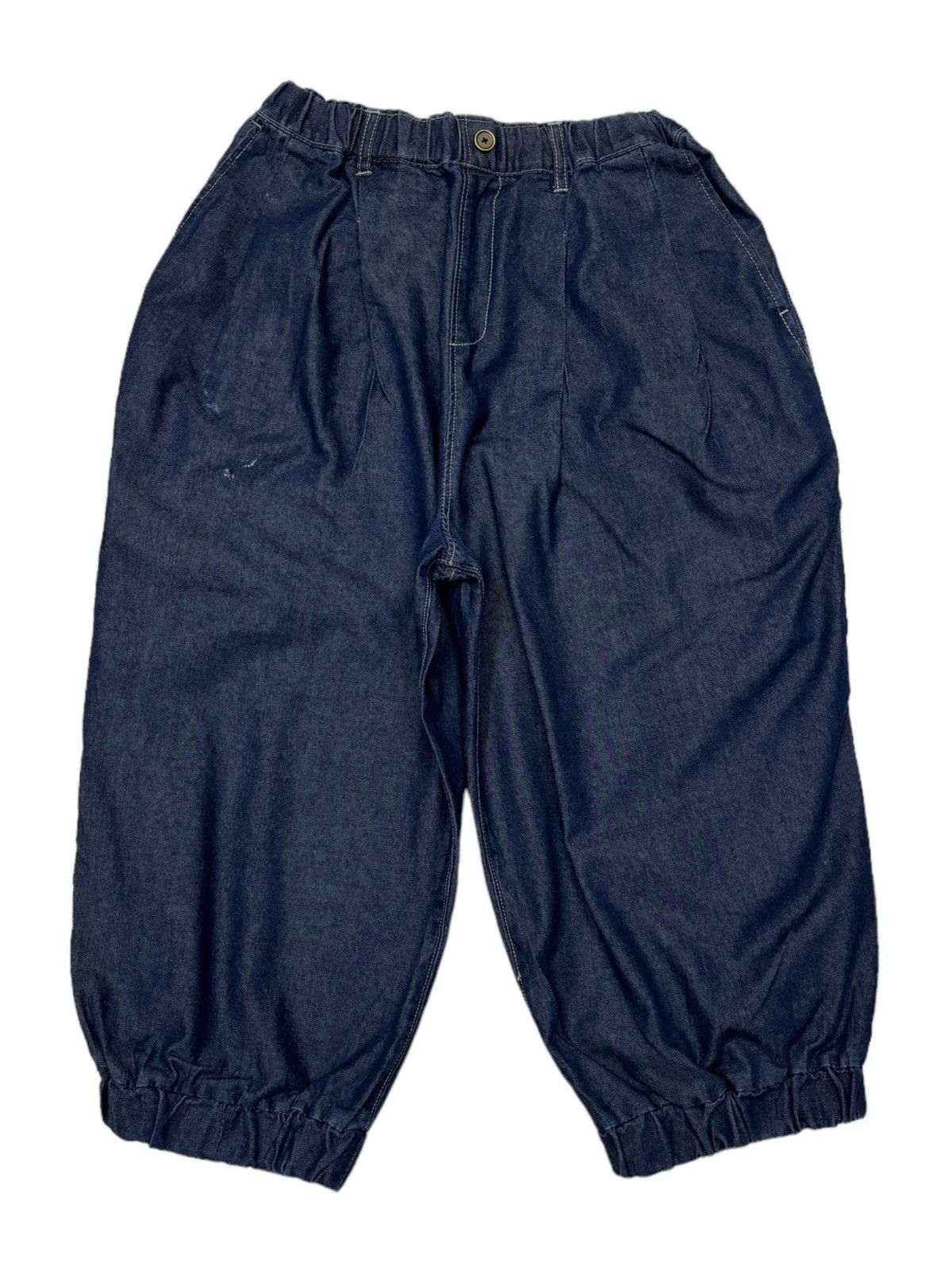 Issey Miyake 🎈INDIGO BALLOON PANTS AVANT GARDE STYLE DENIM SHORT Size US 30 / EU 46 - 1 Thumbnail