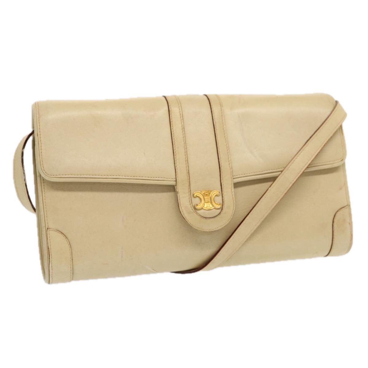 image of Celine Céline Triomphe Shoulder in Beige, Women's