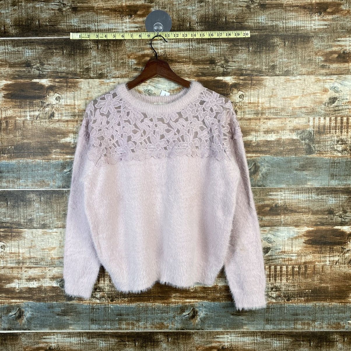 Vintage DL GU Pink Mohair fur shaggy sexy Knitwear #C1092 Size L / US 10 / IT 46 - 1 Thumbnail