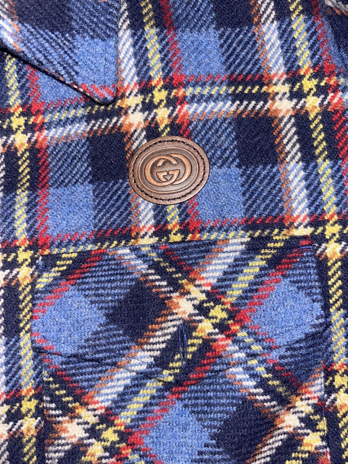 Gucci GUCCI Tiger Patch Checked Shirt Jacket Size US S / EU 44-46 / 1 - 3 Thumbnail