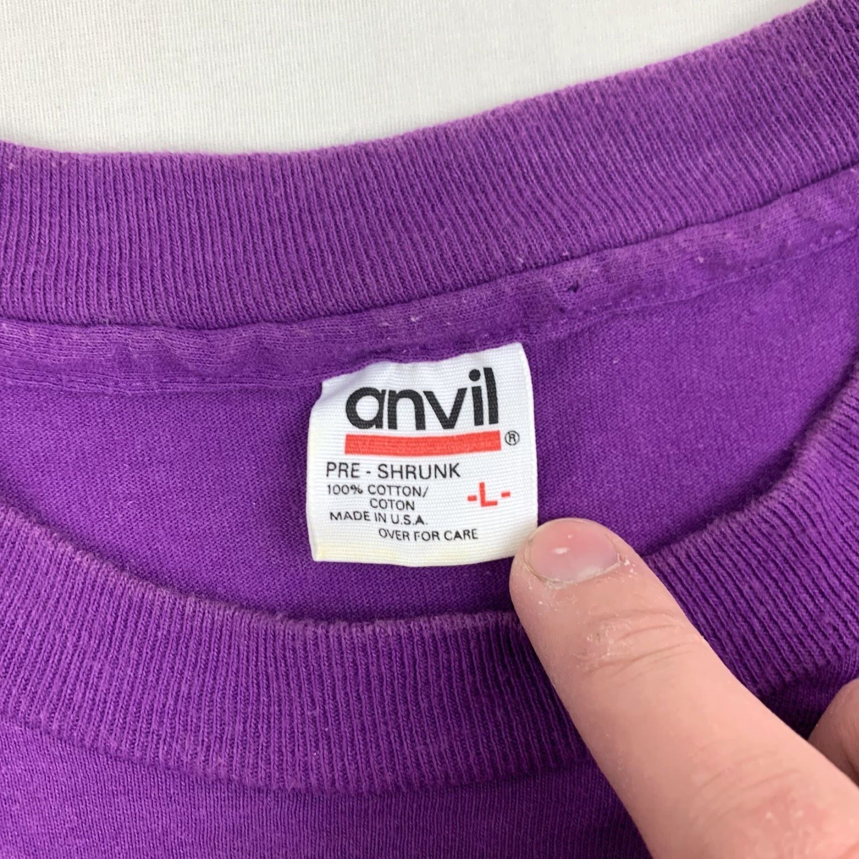 Anvil VINTAGE Anvil Shirt Adult Large Purple Religion 90s God Jesus Church Event -Mens- Size US L / EU 52-54 / 3 - 3 Thumbnail