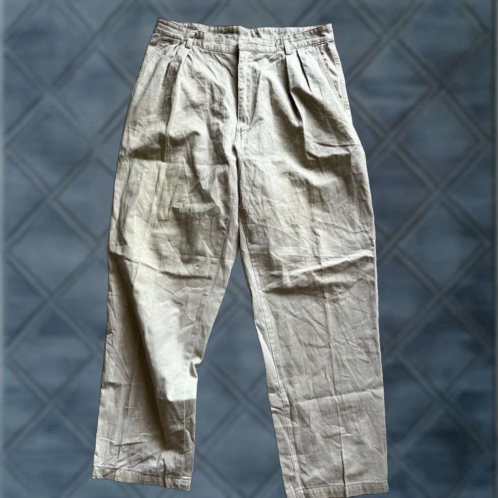 American Eagle Outfitters VINTAGE American Eagle Chino Pants Pleated Casual Beige Mens Size 36x32 Size US 36 / EU 52 - 1 Thumbnail