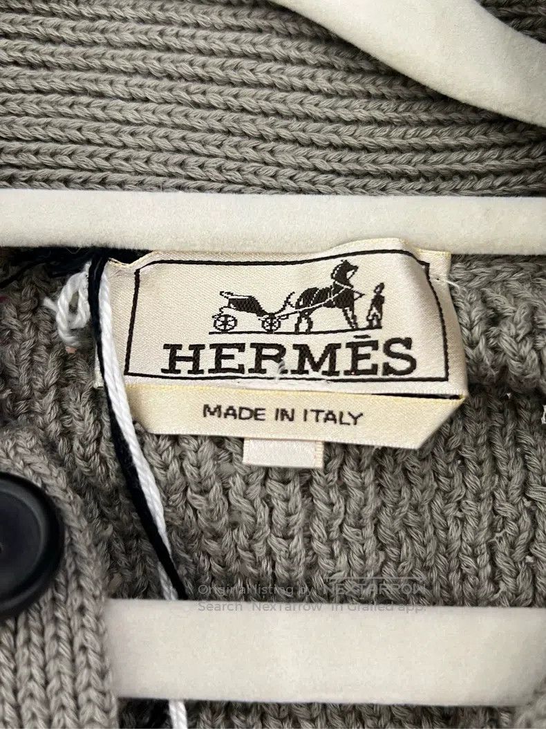 Hermes Hermes Men's color-block polo neck knitted long-sleeve swe Size US M / EU 48-50 / 2 - 3 Thumbnail