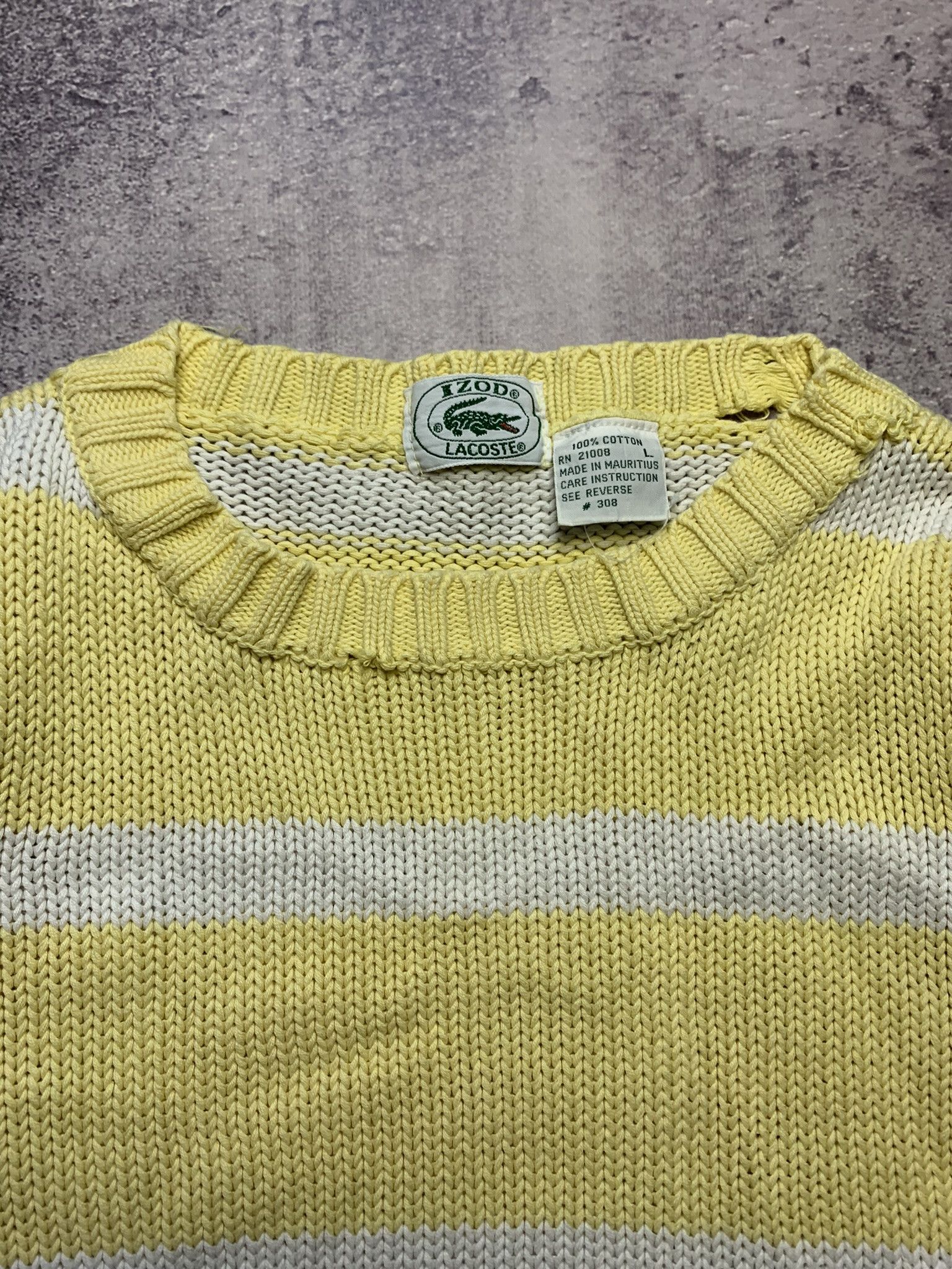 Lacoste Vintage Lacoste Striped Knit Sweater Size US M / EU 48-50 / 2 - 6 Thumbnail