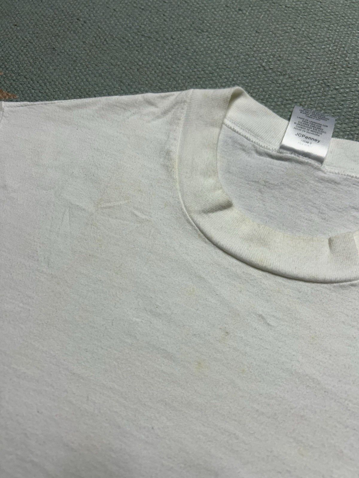 Vintage Vtg 90s Stafford blank white t shirt cotton soft JCP small Size US S / EU 44-46 / 1 - 2 Thumbnail
