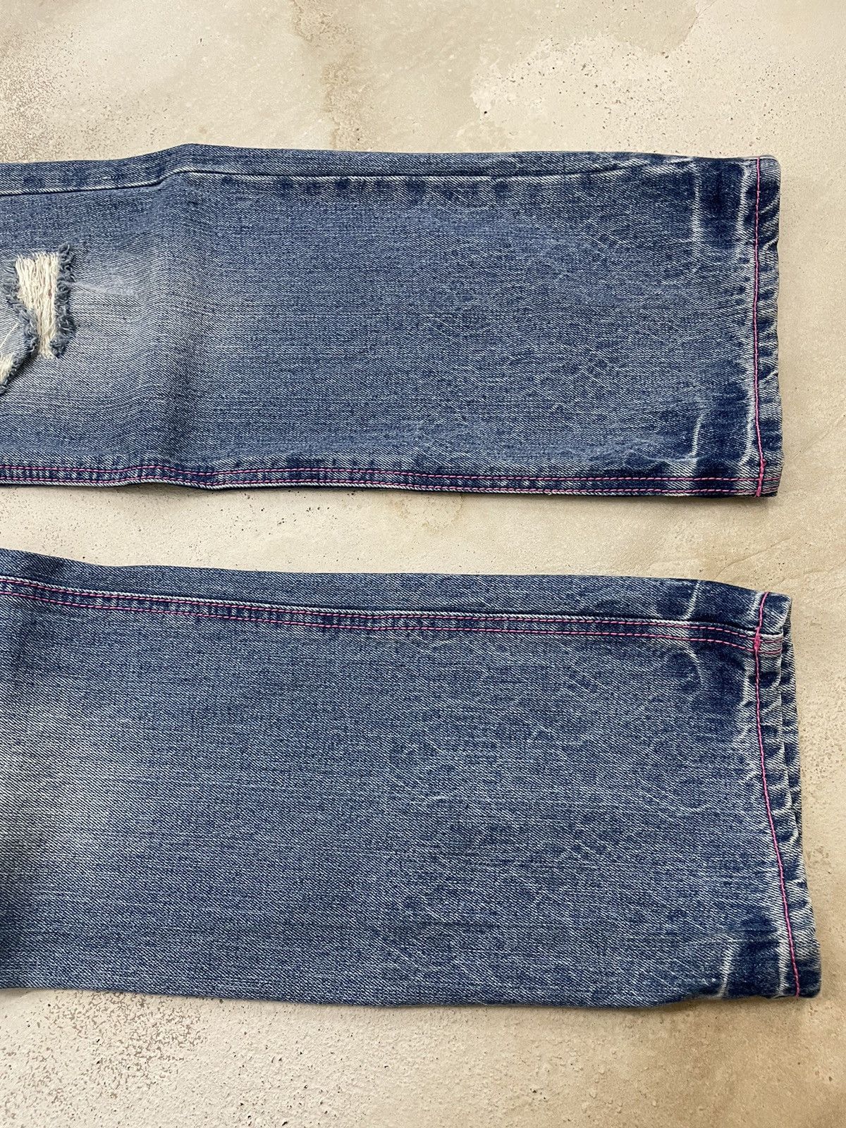 Hysteric Glamour Tralala Clone Devgru Y2k Surf Style Distressed Denim Pants Size US 29 - 6 Thumbnail