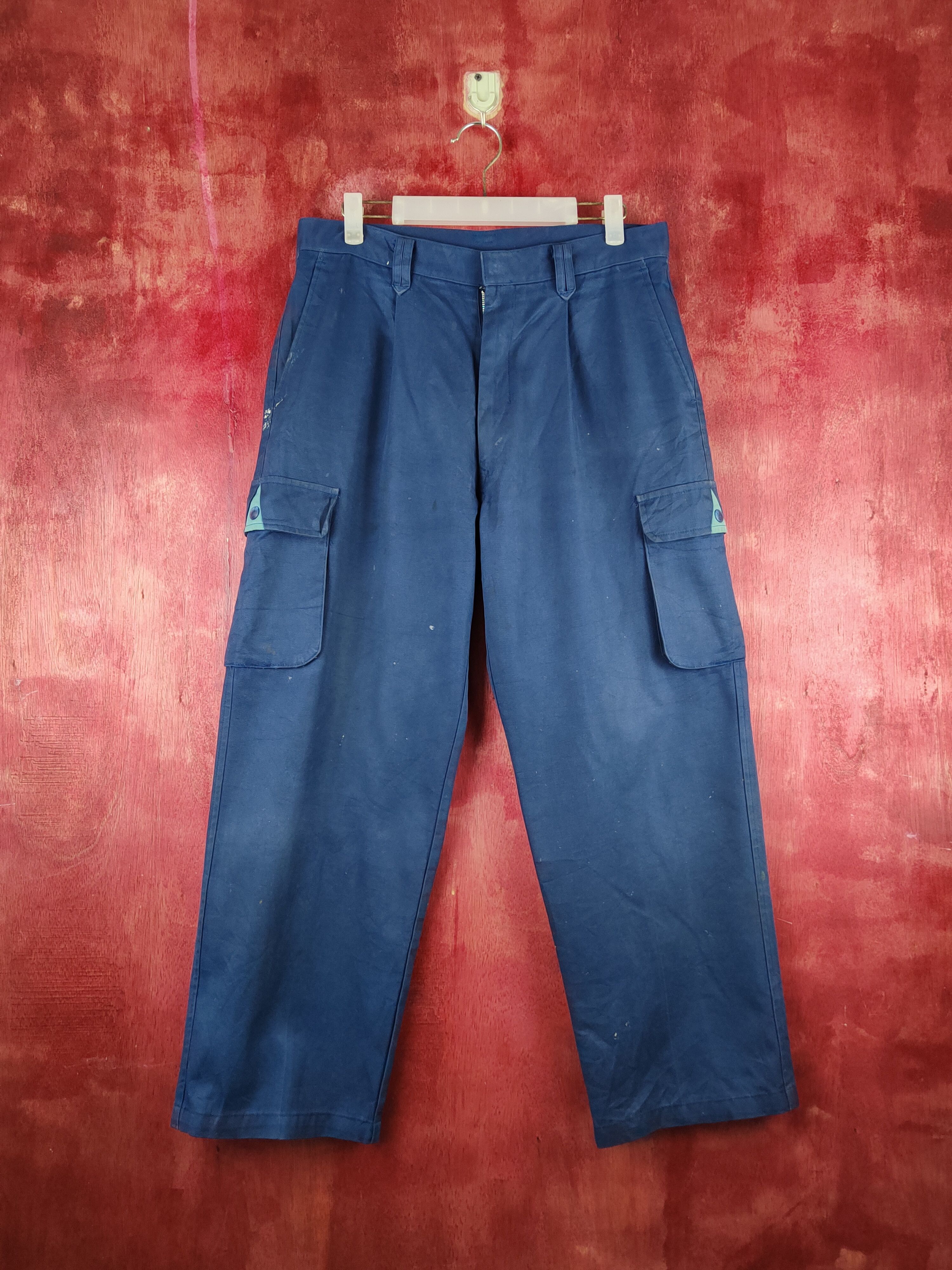 image of Vintage Never Beat Blue Multipocket Tactical Cargo Pants S1453, Men's (Size 32)
