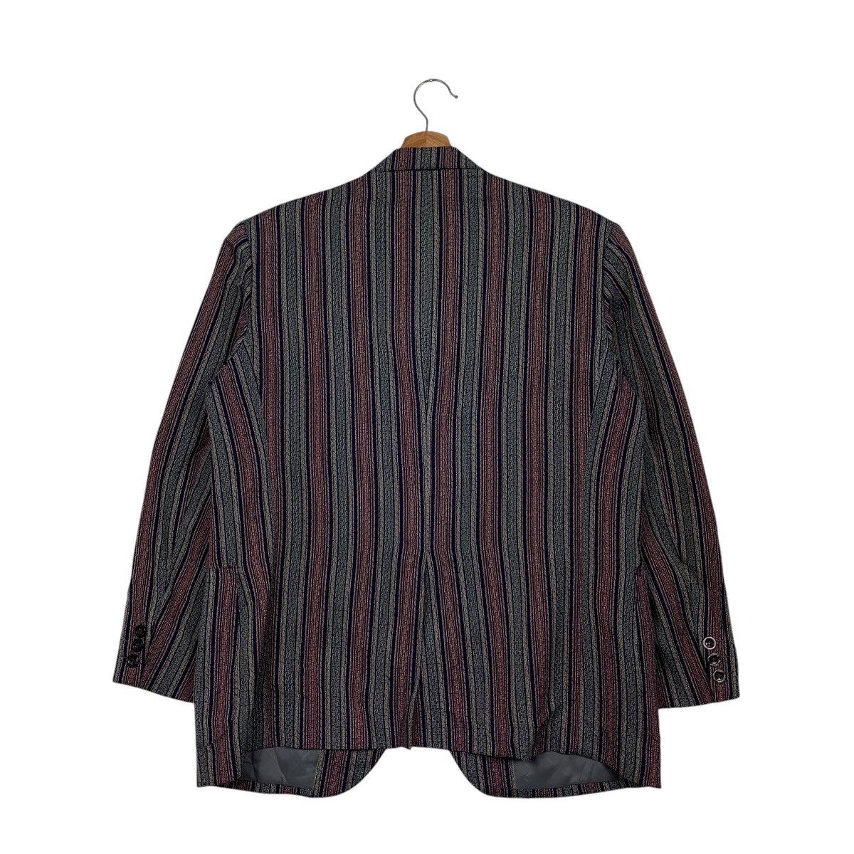 Vintage THREE JET Wool Striped Tailored Jacket Blazer #2879-C130 Size 42R - 17 Thumbnail