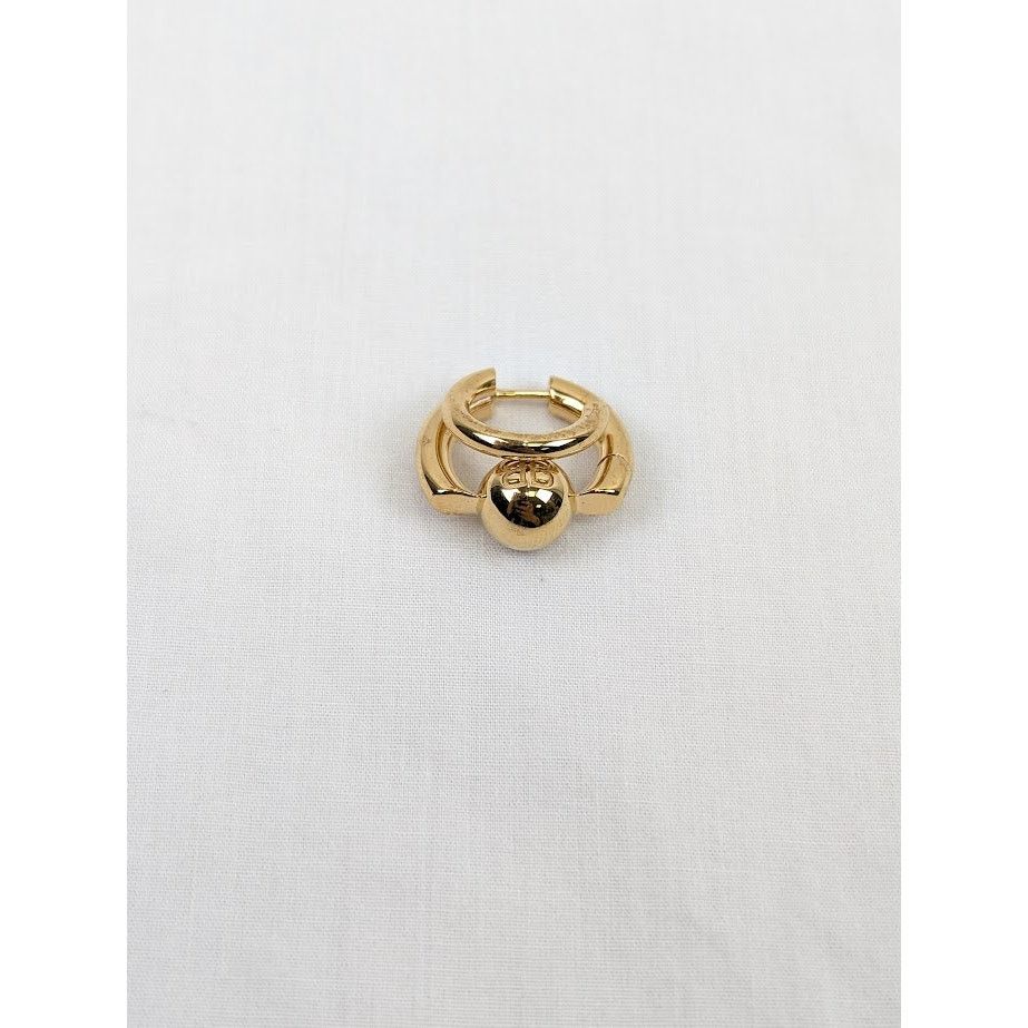 Balenciaga o1rshd1 Size: OS / Double B Ring in Gold Size ONE SIZE - 1 Thumbnail