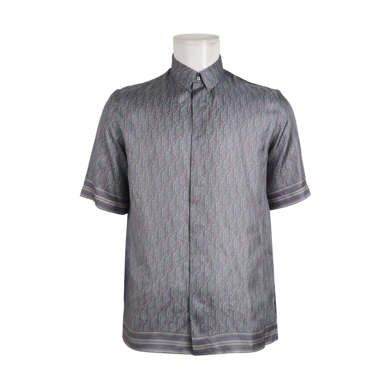 Dior Dior Oblique Silk Short Sleeve Shirt Size 38 Size US S / EU 44-46 / 1 - 1 Thumbnail