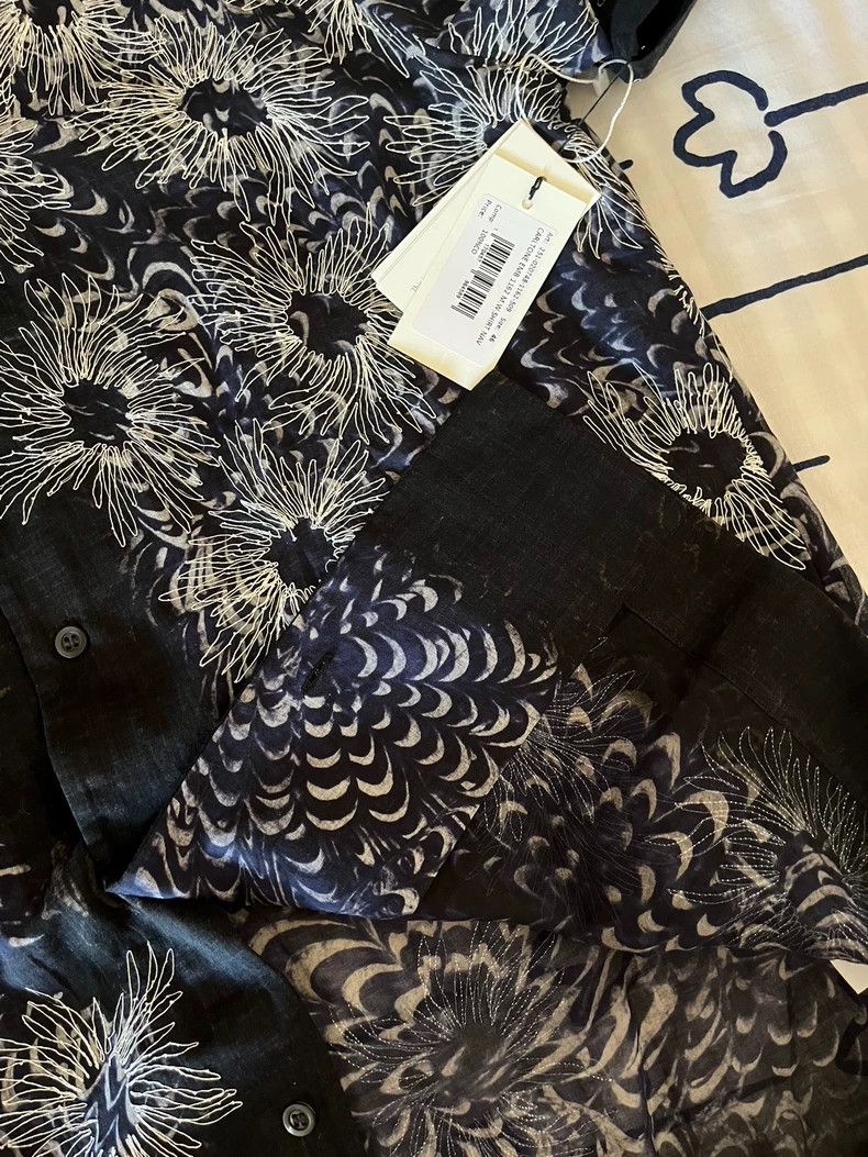 Dries Van Noten Dries Van Noten Embroidered Short-Sleeve Shirt Size US S / EU 44-46 / 1 - 1 Thumbnail