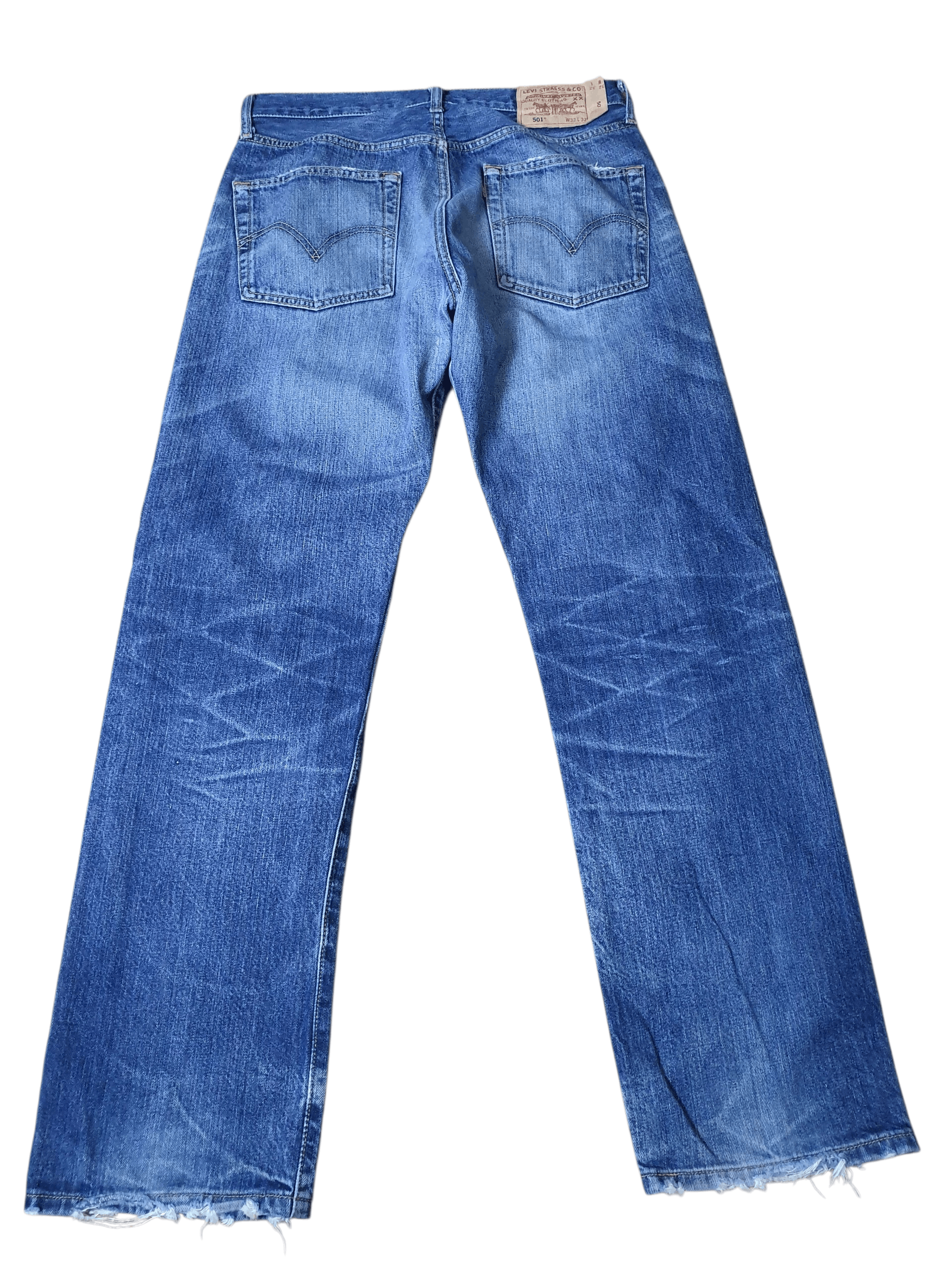 Levi's Levi's 501 Vintage Style Distressed Light Wash Blue Size US 32 / EU 48 - 2 Thumbnail