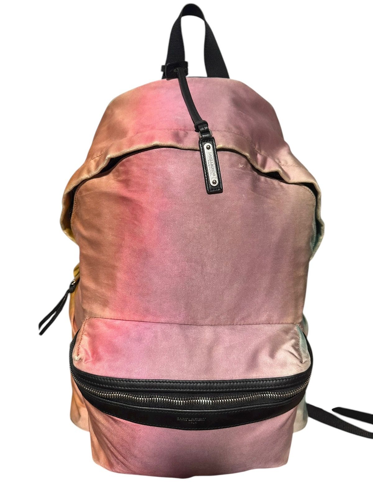 Saint Laurent Paris Saint Laurent 2018 Ombre Satin Faded Rainbow City Backpack Size ONE SIZE - 5 Thumbnail
