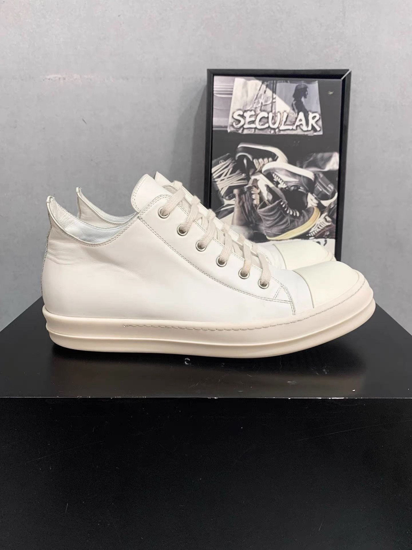 Rick Owens Rick Owens Mainline Milk Leather Low-Top Big Converse K34 Size US 11 / EU 44 - 4 Thumbnail