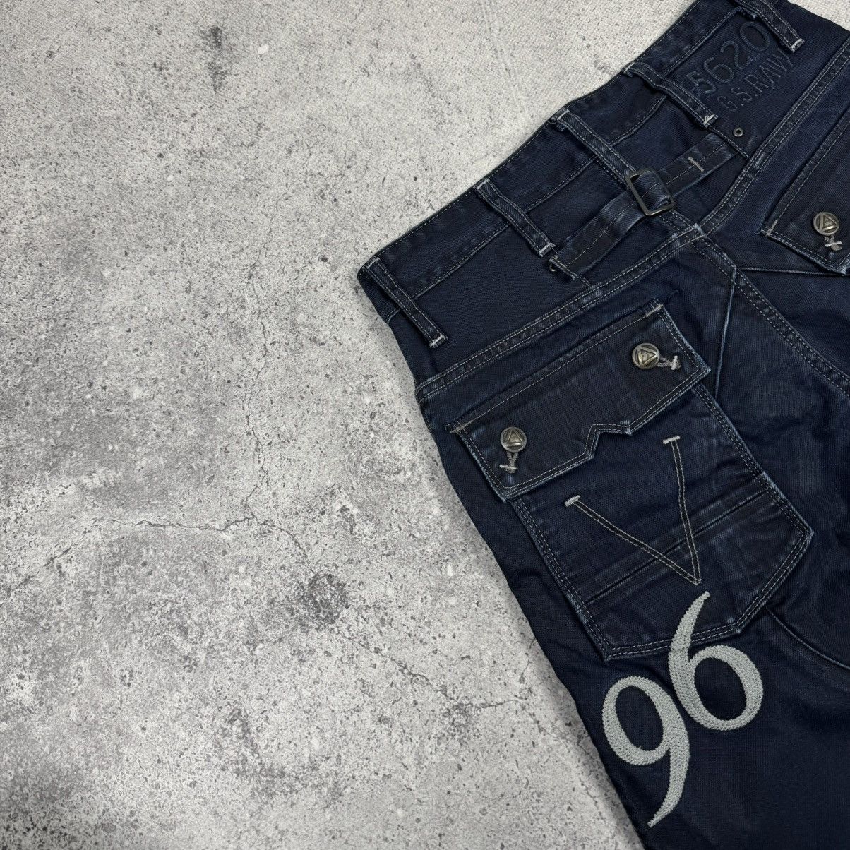 G-Star Crazy G Star RAW 5620 Double Knee Tapered Denim Jeans Size US 28 / EU 44 - 9 Thumbnail
