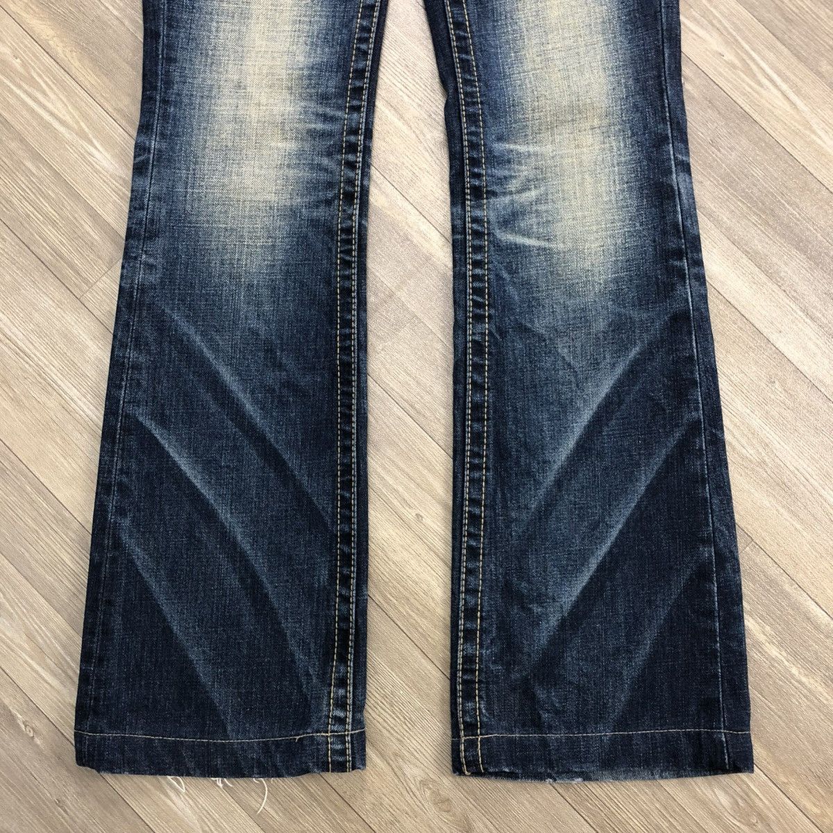 If Six Was Nine 2000s Lolita Distressed Multizipper Bootcut Flared Jeans Y2K Size US 28 / EU 44 - 15 Thumbnail
