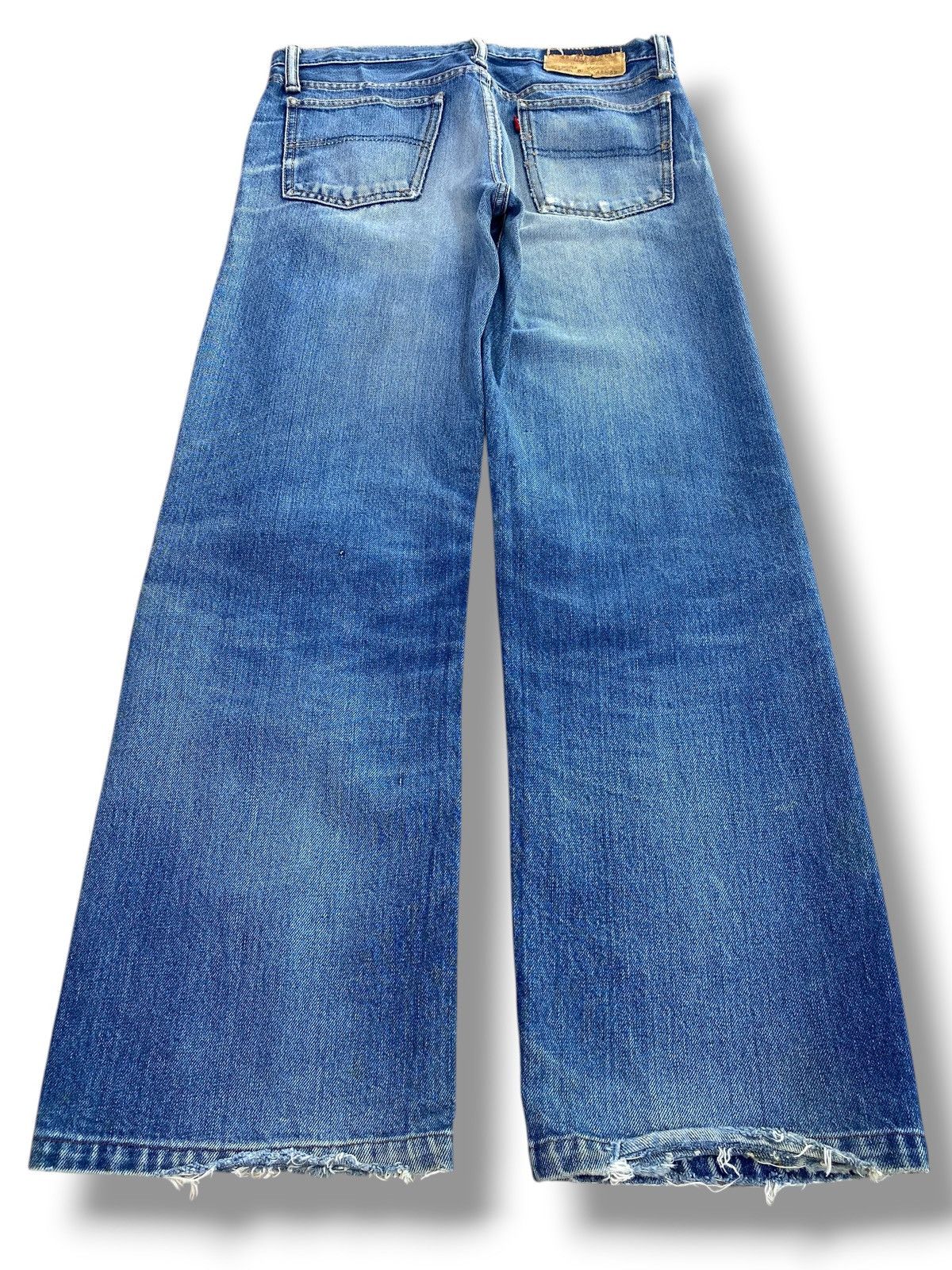 Big John Big John Faded Blue Style Wide Leg Jeans Raw Hem Size US 30 / EU 46 - 3 Thumbnail