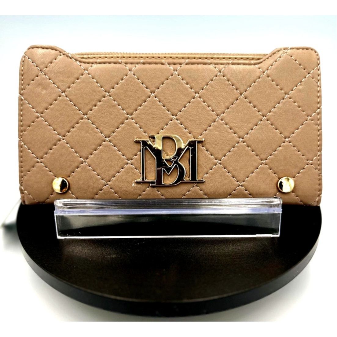 Badgley Mischka Badgley Mischka Quilted Long Wallet - Taupe Size ONE SIZE - 3 Thumbnail