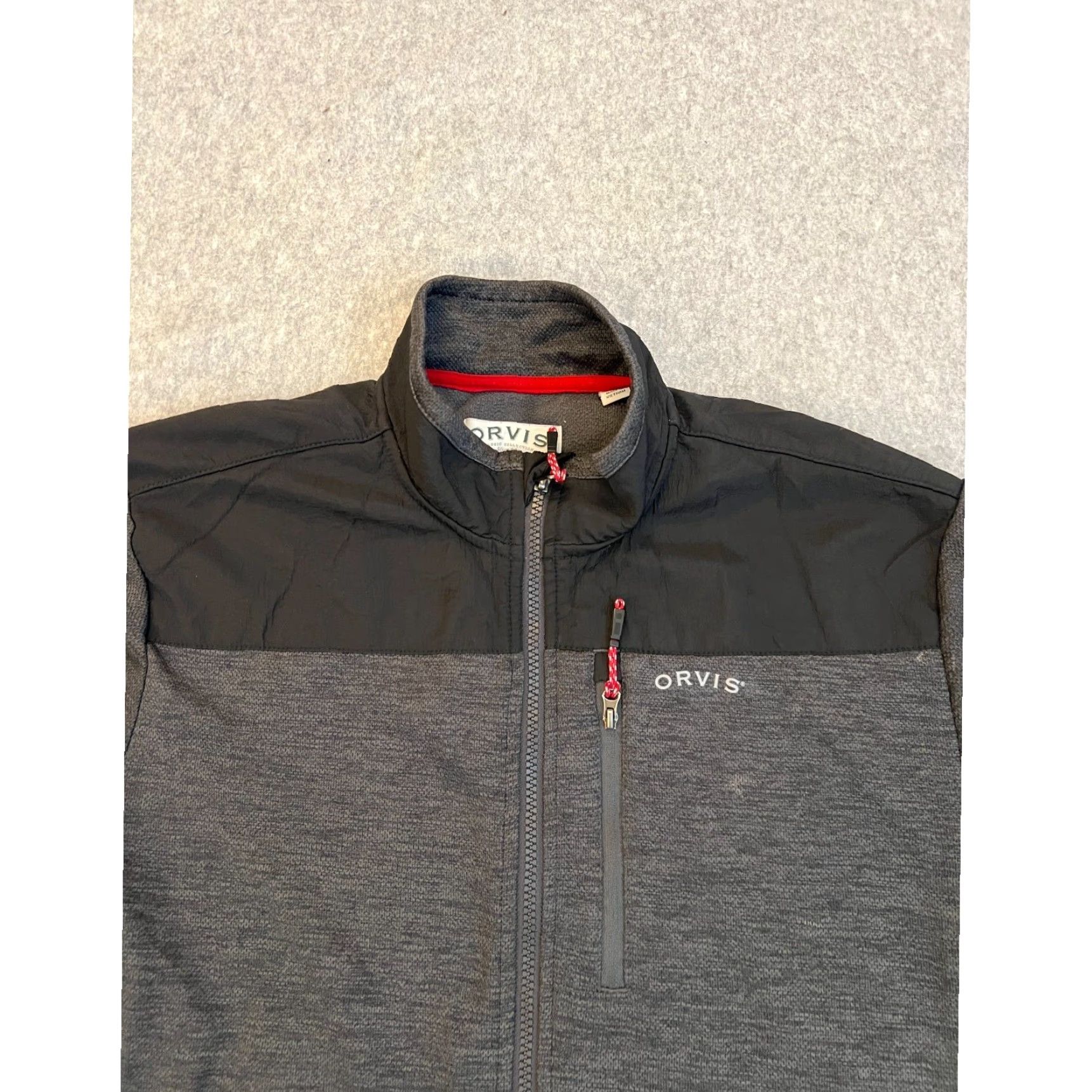 Orvis ORVIS Jacket Men’s Medium Gray Full Zip Fleece Softshell Performance Outdoor Jacket Size US M / EU 48-50 / 2 - 5 Thumbnail