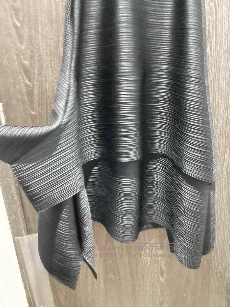 Issey Miyake Issey Miyake Black Double Horizontal Stripe Mini Dress Size L / US 10 / IT 46 - 6 Thumbnail