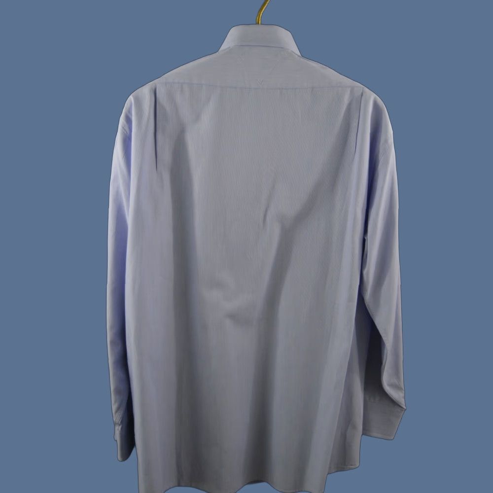 Tommy Hilfiger Tommy Hilfiger Men's L/S Blue Dress Shirt SZ 16 32-33 - Button-Up, Long Sleeve, Regular Size, Blue, Solid, Classic Theme, Mens Shirt Size 42R - 1 Thumbnail