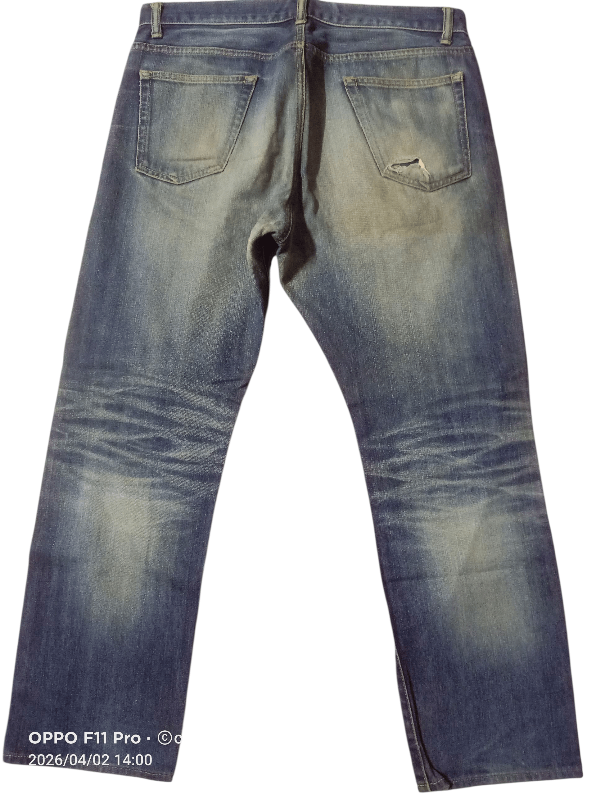 Takeo Kikuchi 💥Takoe Kikuchi Redselved Denim Distressdeni 💥 Size US 35 - 1 Thumbnail