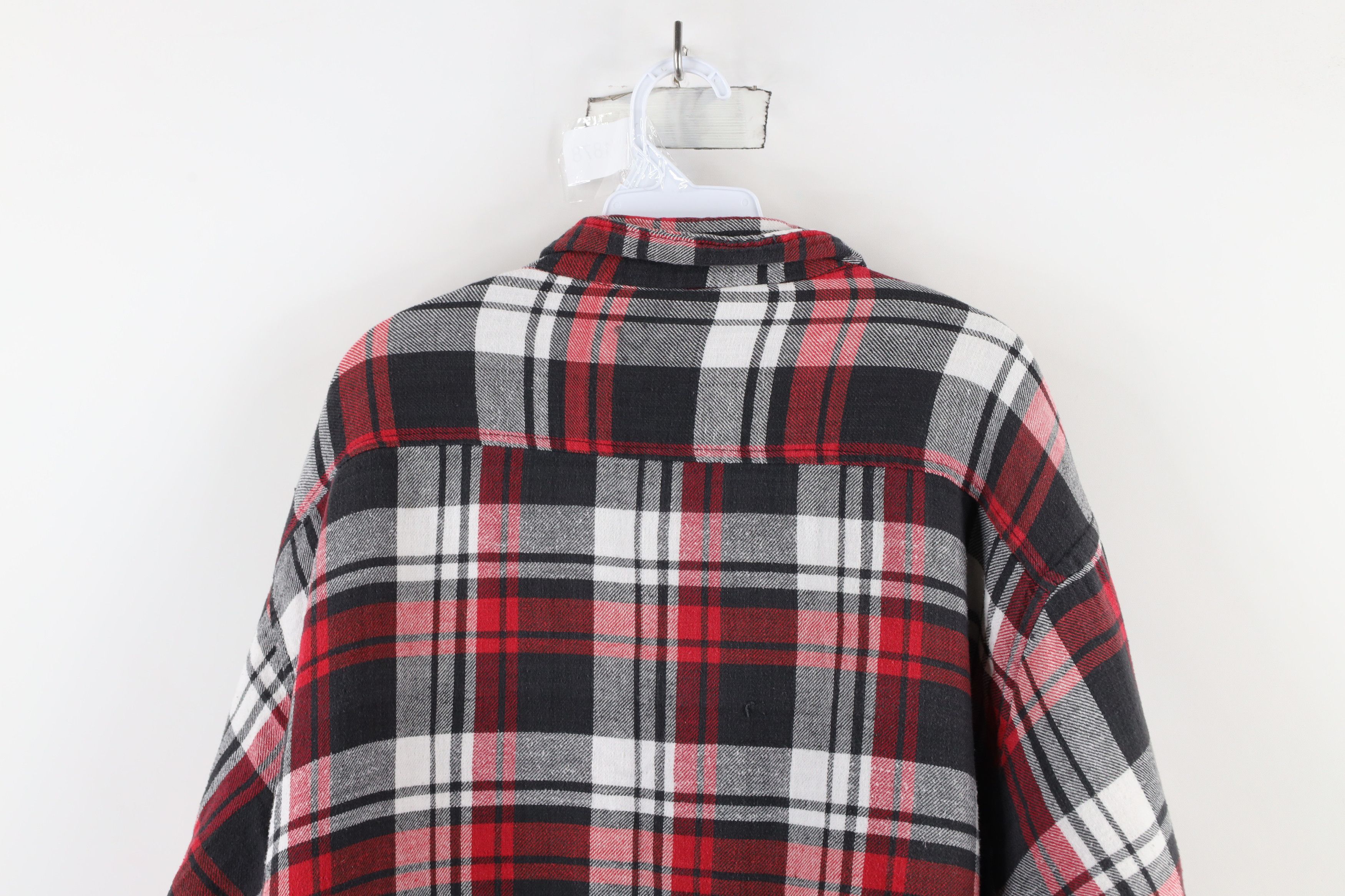 Vintage Vintage 90s Streetwear Quilted Flannel Button Shirt Jacket Size US XXL / EU 58 / 5 - 15 Thumbnail
