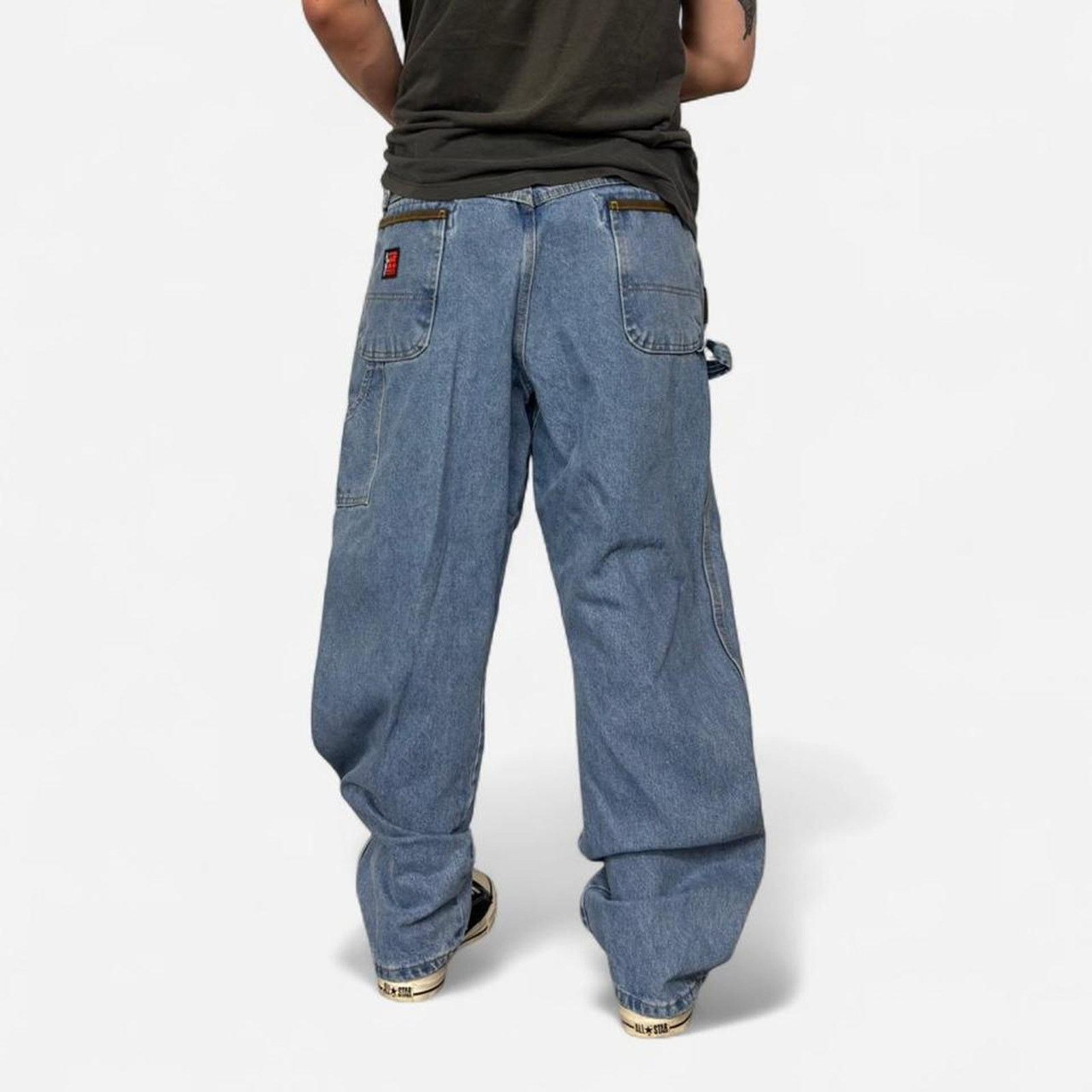 Wrangler Vintage Baggy Light Wash Carpenter Jeans Size US 40 / EU 56 - 3 Thumbnail