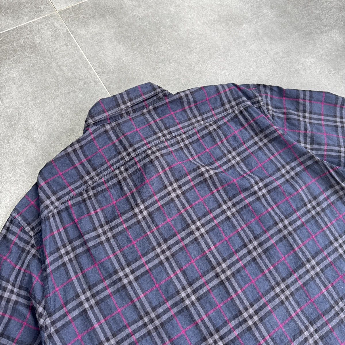 Burberry Burberry Brit Nova Check Blue Button Shirt Long Sleeve Size US XL / EU 56 / 4 - 23 Thumbnail