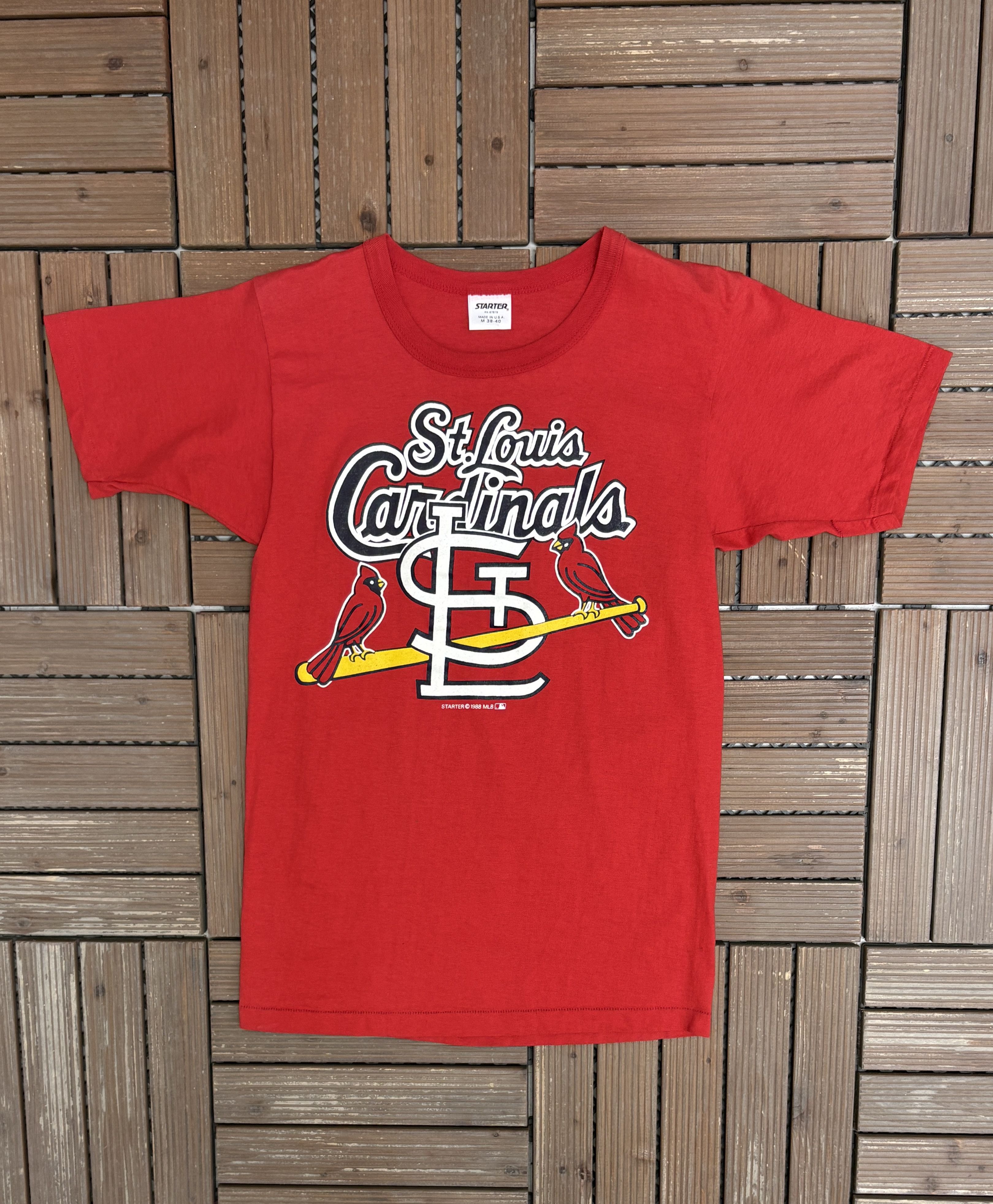 Starter St. Louis Cardinals Vintage Red T-Shirt Tee Size US M / EU 48-50 / 2 - 1 Thumbnail