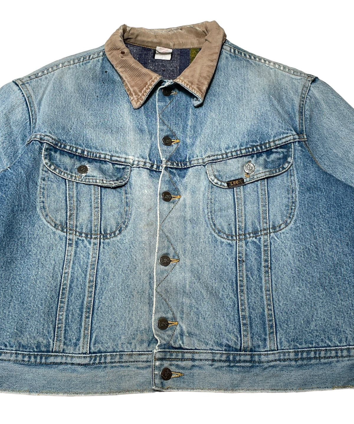 Lee Vintage Brand Lee Made In Usa Denim Blanket Jacket 1970s Size US M / EU 48-50 / 2 - 3 Thumbnail