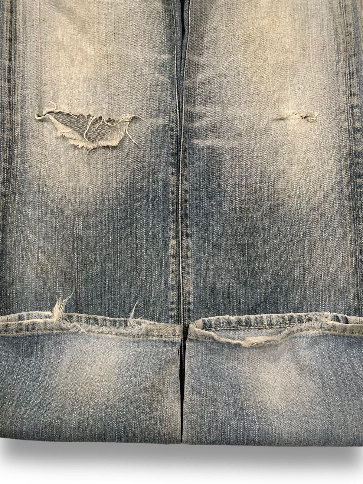 Japanese Brand × KMRii × Yasuyuki Ishii Vintage Japanese Brand Rusty Blue Washed Distressed Jeans Size US 30 / EU 46 - 8 Thumbnail