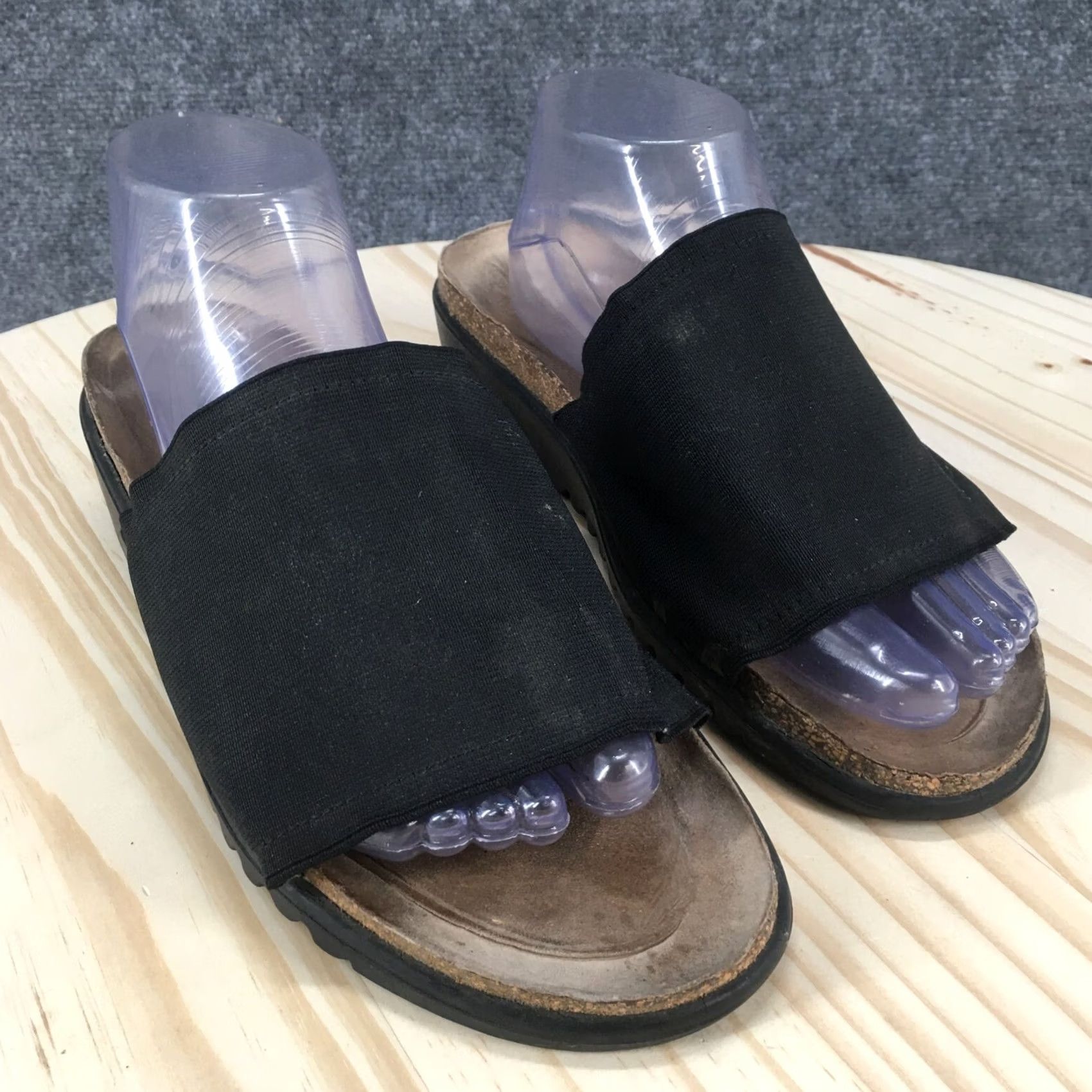Naturalizer Naturalizer Sandals Women Slip On Black Wedge Open Toe Casual 9.5 Flat Heel Slide Shoes Size US 10 / IT 40 - 3 Thumbnail